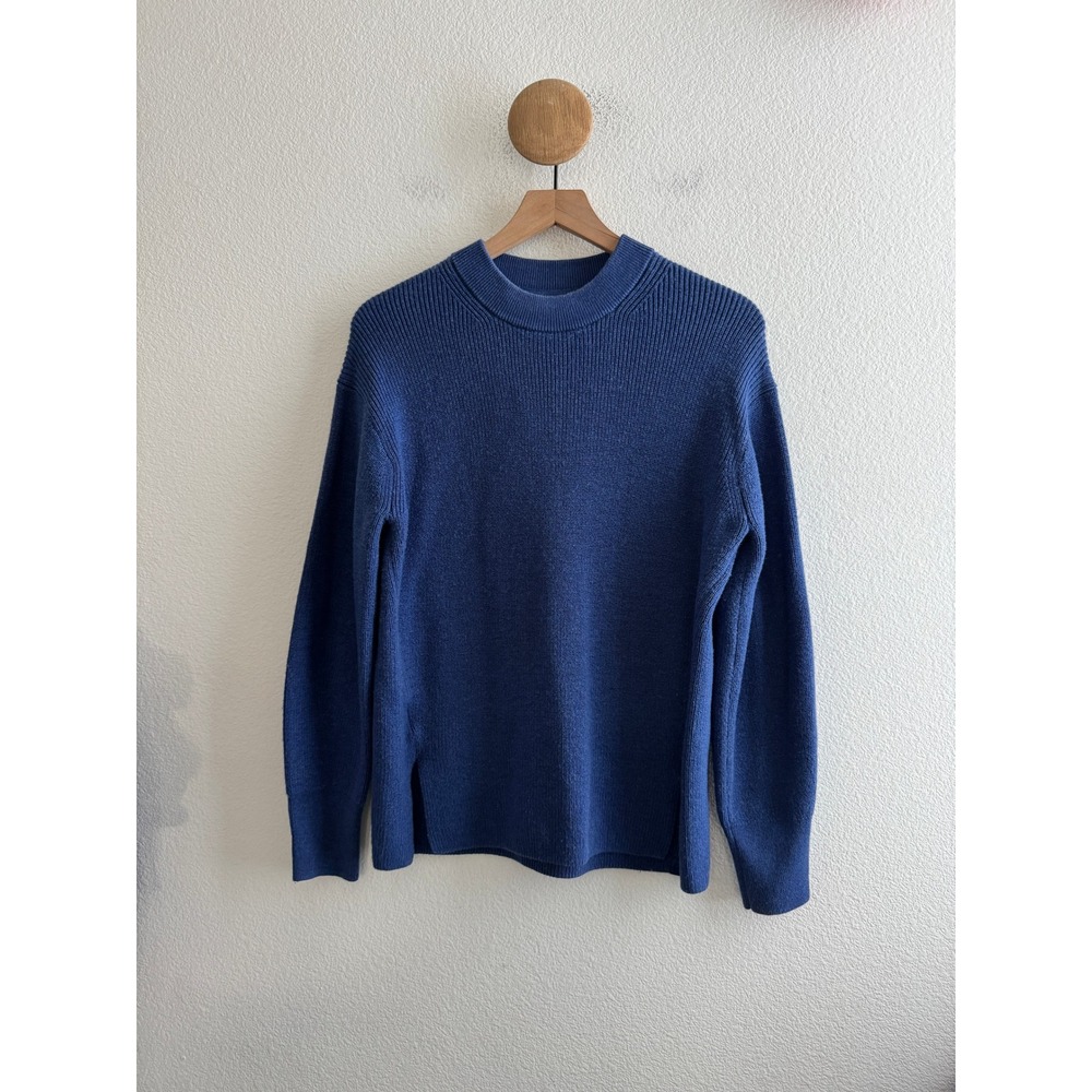 Lululemon Merino Wool Blend Crewneck Blue Sweater Size 4